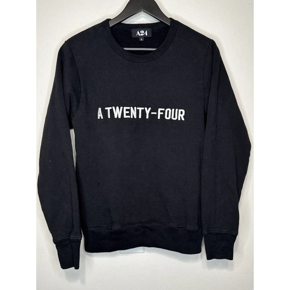A24 A Twenty Four Horror Movie Studio Crewneck Sweatshirt Black Size S